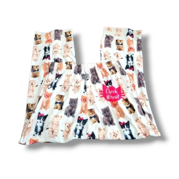 Brief Insanity Other - Brief Insanity | NWOT Ultra Cute "Check Meowt" Cat Pajama Pants (SIZE L)